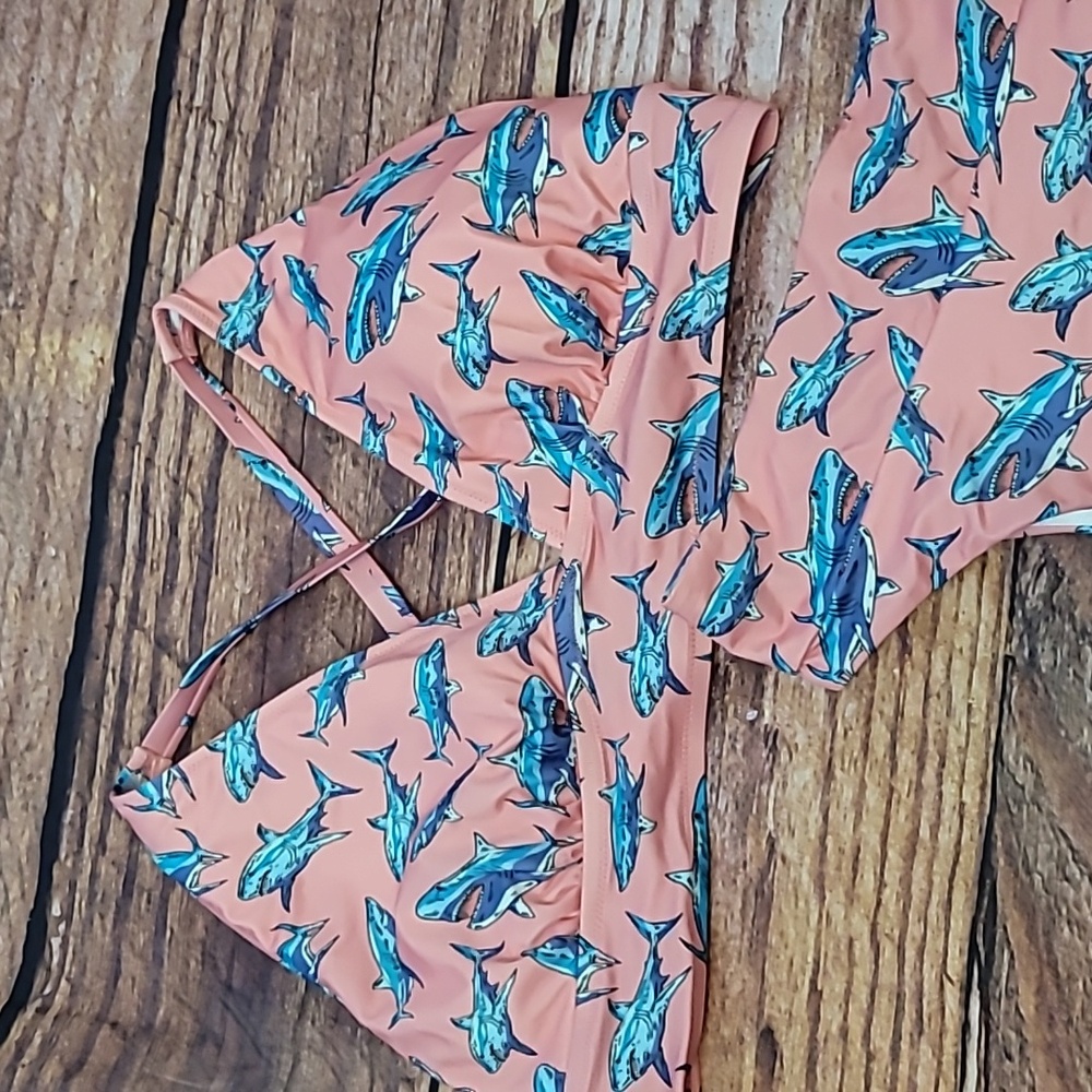MeUndies Colorful Shark Print Bikini - Picture 2 of 13